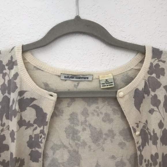 Autumn Cashmere Easy Crop Floral Cardigan - Picture 2 of 5